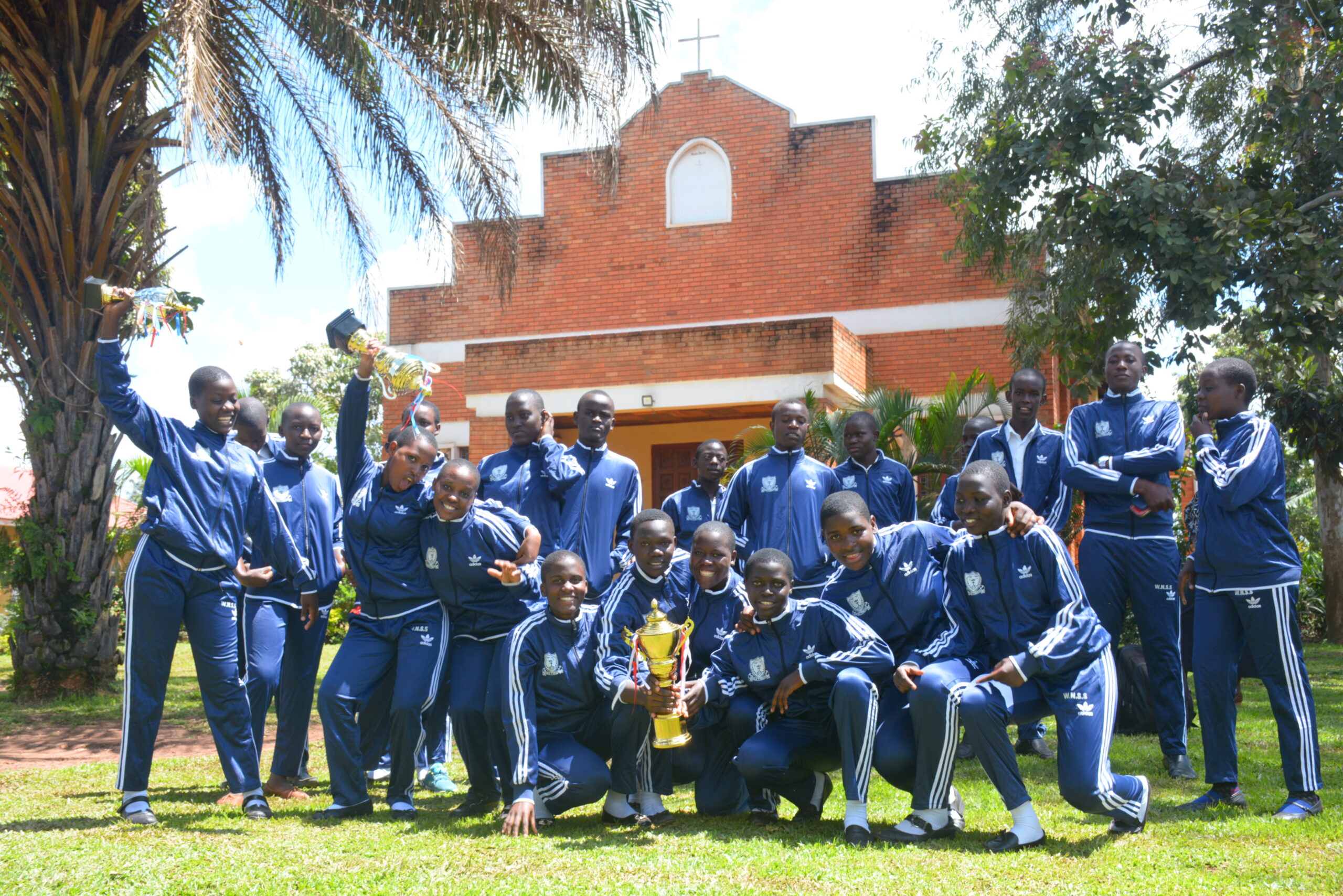Students gathered at Wampeewo Ntakke